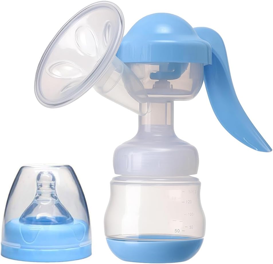 Manual Silicone Breast Pump with Bottle