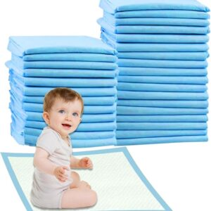 Waterproof Baby Changing Pads (30 pcs, Blue) Leakproof Disposable Diaper Mats