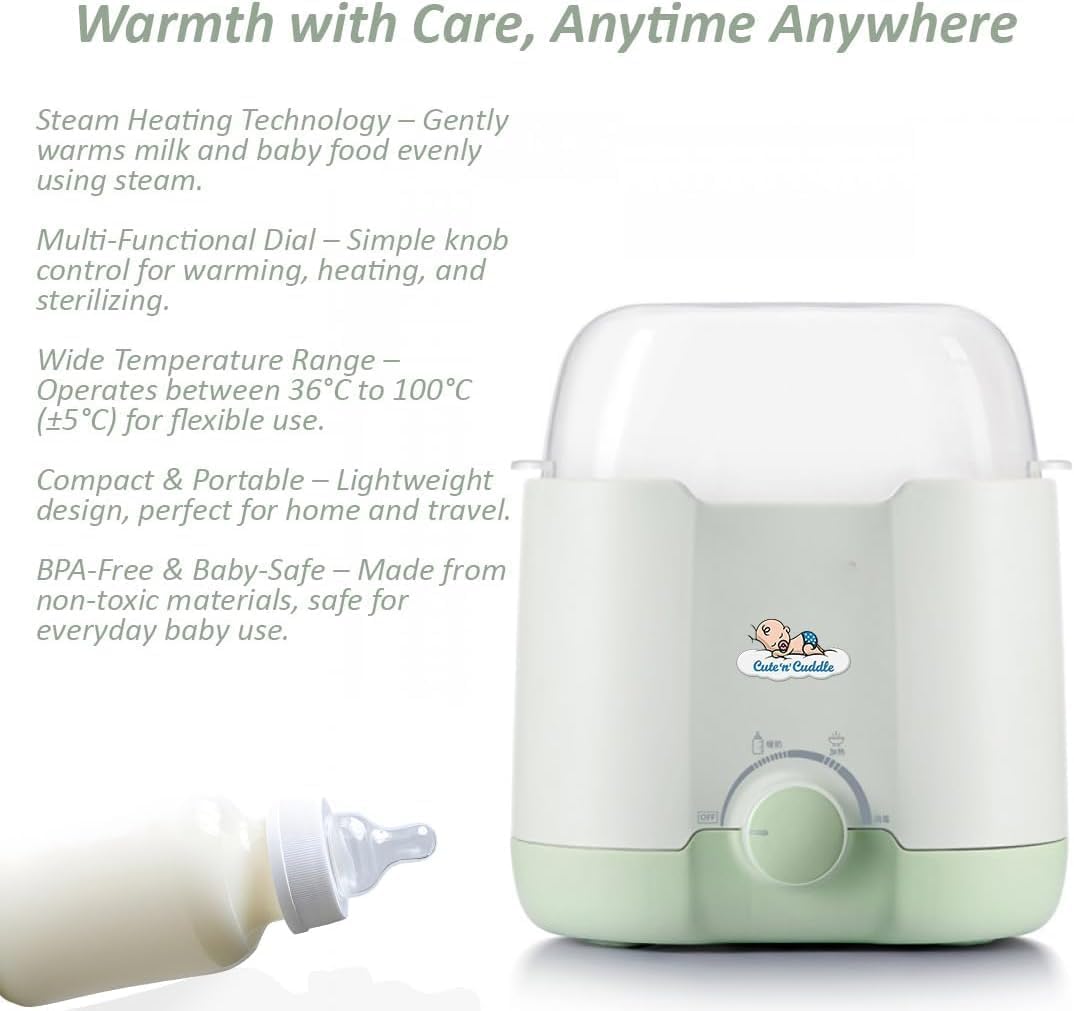 Baby Care Essentials Combo – 30 Ultra-Absorbent Disposable Changing Mats (60x45cm, White) + Electric Milk Warmer with Glass Dual Heating for Breast Milk & Water For Travel & Home Use. - Image 3