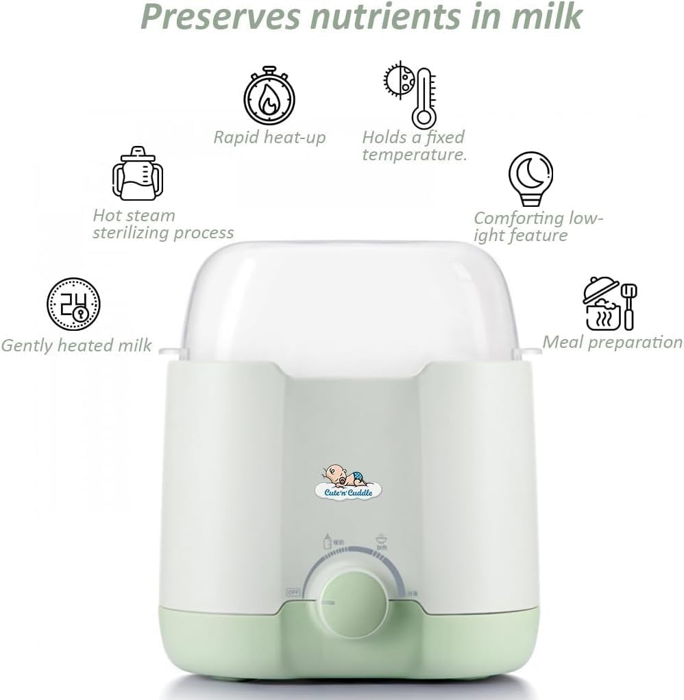 Baby Care Essentials Combo – 30 Ultra-Absorbent Disposable Changing Mats (60x45cm, White) + Electric Milk Warmer with Glass Dual Heating for Breast Milk & Water For Travel & Home Use. - Image 4