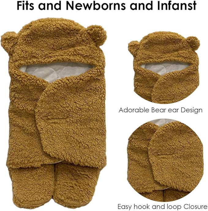 Ultra-Soft Hooded Baby Swaddle Blanket - Image 7
