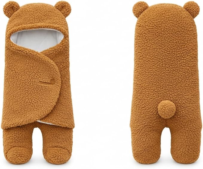 Ultra-Soft Hooded Baby Swaddle Blanket