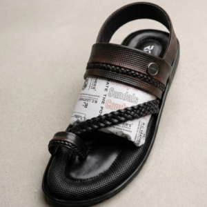 Men’s Stylish Leather Slipper – Comfortable Casual Slip-On Sandals