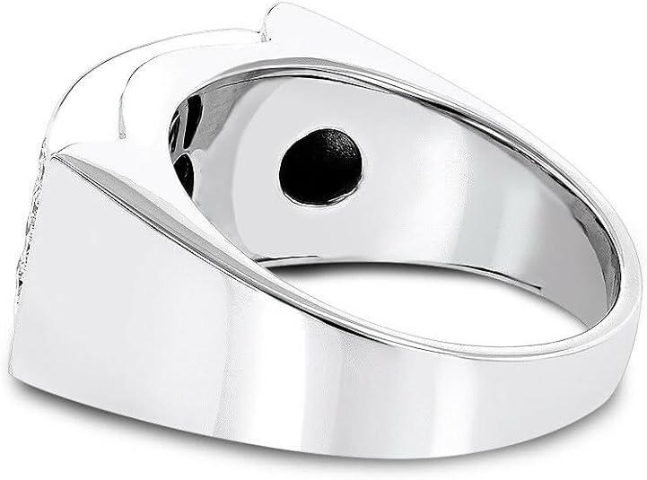 3Ct Round Cut 14K White Gold Plated With Simulated Diamond Four Row Cluster Men Ring Minimum Order: 10 Pieces - Image 3