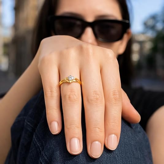 10K Two-Tone Gold Star & Moon Ring for Women & Men – Polished Celestial Design Band | Minimalist Fine Gold Jewelry | Gift for Birthday, Anniversary & Valentine’s Day. - Image 5