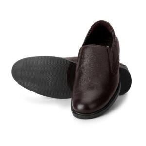 Men's Brown Slip-On Formal Leather Comfort Shoes