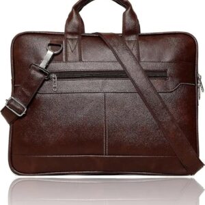 Premium Brown Leather Laptop Office Messenger Bag