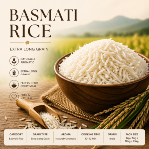 Premium Basmati Rice – Extra Long Grain Naturally Aromatic Rice / 100kg