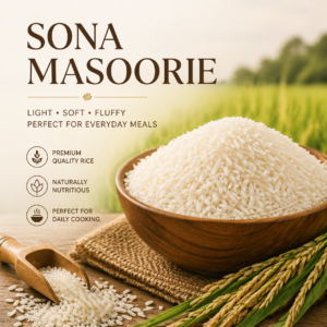 Premium Sona Masoori Rice – Lightweight, Soft & Everyday Cooking Rice /100kg
