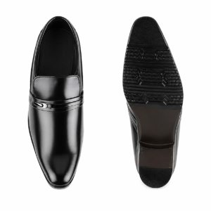 Men's Black Slip-On Formal Leather Dress Shoes