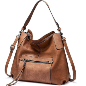 Stylish Brown Leather Women’s Shoulder Handbag