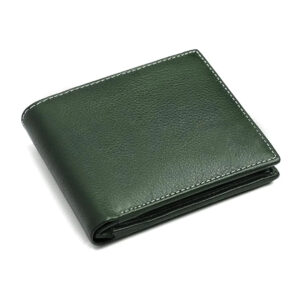Premium Green Leather Men’s Wallet Slim Durable