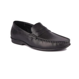 Men's Black Slip-On Loafer Formal Leather Shoes