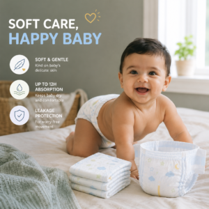 Premium Cottony Soft Baby Diaper Pants with Advanced Leak Guard Protection Per Diaper Price 0.136