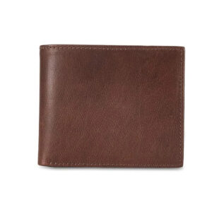 Men’s Genuine Leather Brown Bi-Fold Wallet | Classic Slim Wallet for Men with RFID Blocking | Premium Leather Wallet with Card Slots & Cash Compartments